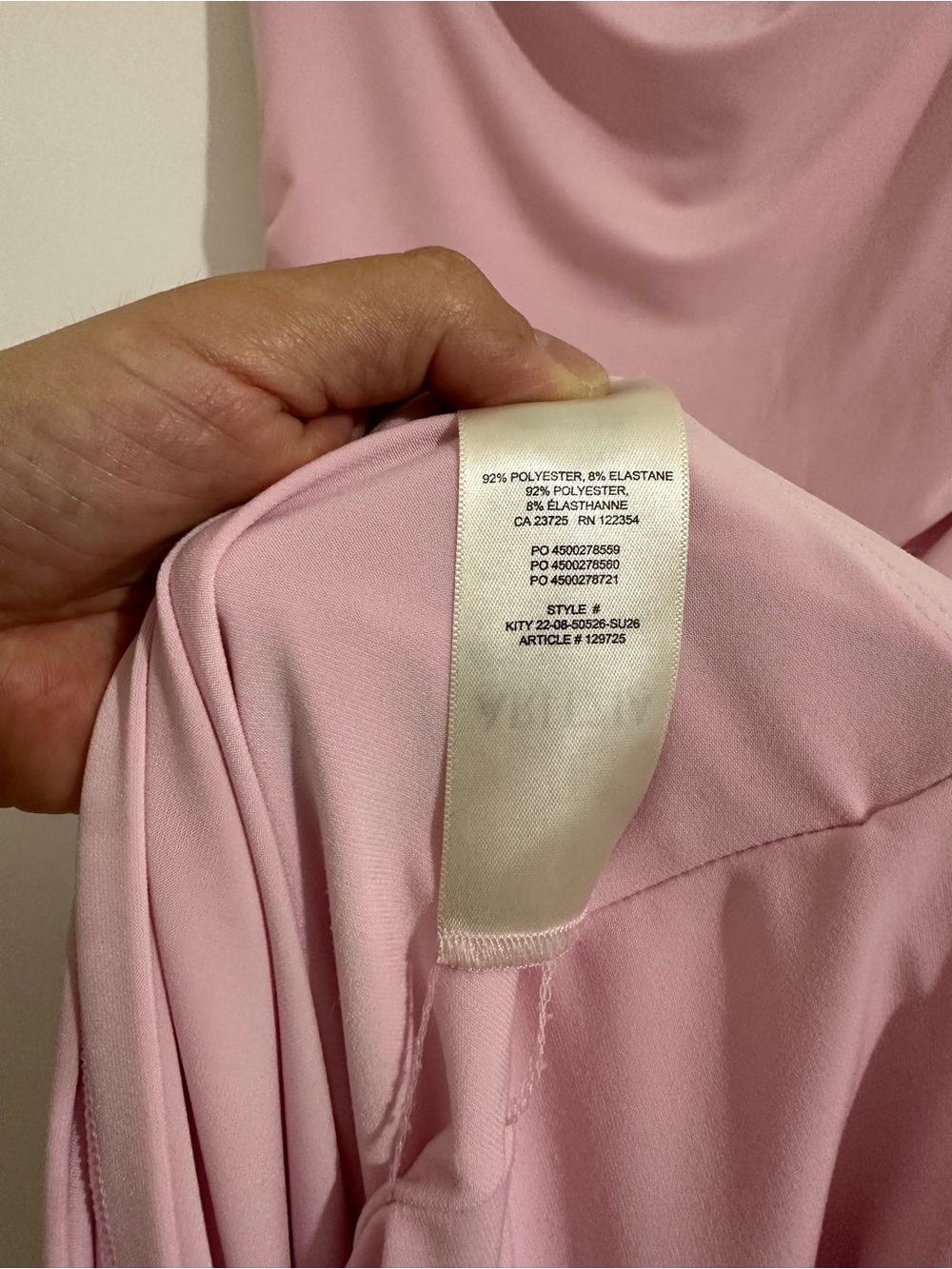 ARITZIA Smooth Matter Tango Sleeveless Cowl Neck Maxi Dress Milkshake Pink EUC - Picture 10 of 13